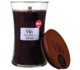 WoodWick Black Cherry - Schwarzkirsch-Duftkerze mit Holzdocht und Deckelglas groß 609,5 g