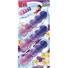Dr. Devil WC Bicolor 5ball sunset blossom hängender WC Block, 3× 35 g Dr. Devil WC Bicolor 5ball sunset blossom hängender WC Block, 3× 35 g