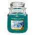 Yankee Candle Eisige Blaufichte Classic Frostkerze Classic Medium Glas 411 g