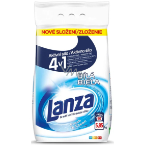 Lanza Fresh & Clean Weiß Waschpulver für weiße Wäsche 90 Waschladungen 6,3 kg