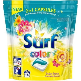 Surf Color Fruity Fiesta & Summer Flowers Kapseln zum Waschen farbiger Kleidung 14 Stück 337 g