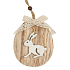 Oval zum Aufhängen eines Holzhasen 11 cm