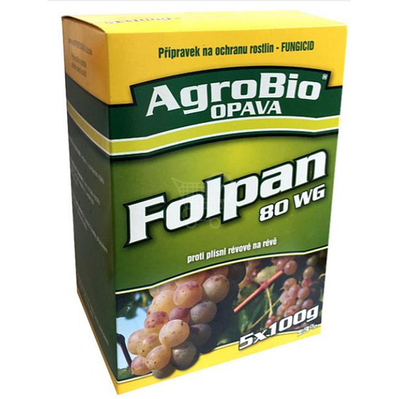 AgroBio Folpan 80 WG gegen Weinrebenschimmel in Weinreben 5 x 100 g