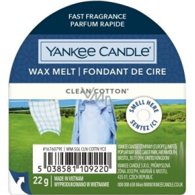 Yankee Candle Clean Cotton - Duftwachs aus reiner Baumwolle für Aromalampen 22 g