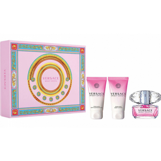 Versace Bright Crystal Eau de Toilette für Frauen 50 ml + Körperlotion 50 ml + Duschgel 50 ml, Geschenkset