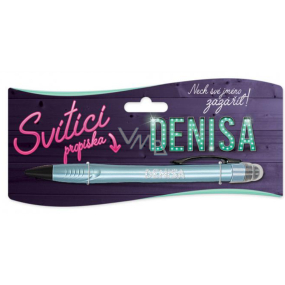 Nekupto Glühender Stift mit dem Namen Denisa, Touch Tool Controller 15 cm