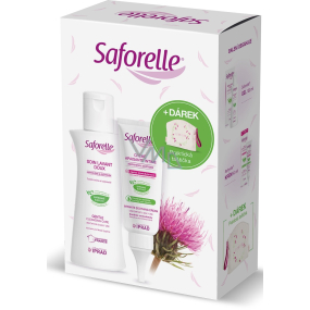 Saforelle Sanftes Reinigungsgel für Intim- und Ganzkörperhygiene 100 ml + Creme 40 ml + Beutel, Kosmetikset