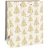 Ditipo Geschenkpapiertüte 32,4 x 10,2 x 44,5 cm Weihnachten beige - Bäume