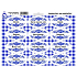 Bogenaufkleber für Gewürze mit blauem Ornament Salz 22 x 16 cm