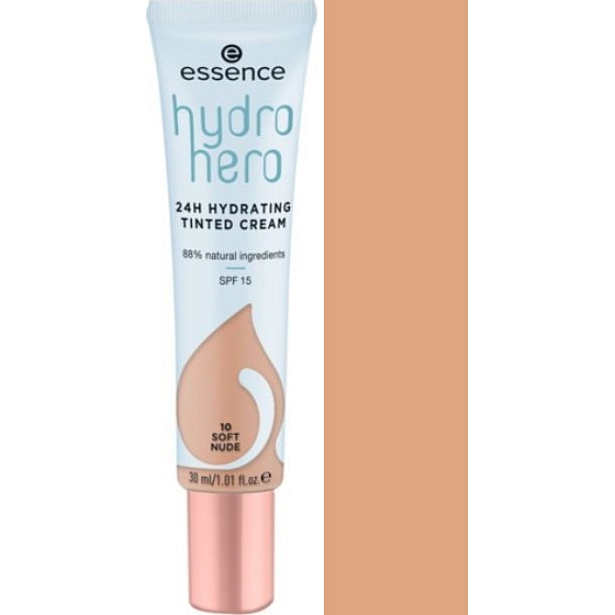 Essence Hydro Hero 24h SFP15 Getönte Creme 10 Soft Nude 30 ml