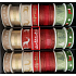 Nekupto Fabric Weihnachtsband Rot weiß Häuser 15 mm x 3 m