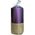 Emocio Perla mit Glitzerkerze zweifarbig lila Zylinder 60 x 120 mm