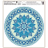 Fensterfolie ohne Kleber Blaugrünes Mandala 30 x 33,5 cm
