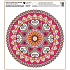 Fensterfolie ohne Kleber Rot-rosa Mandala 30 x 33,5 cm