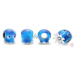 Charm Sterlingsilber 925 Oktopus mit Blasen und Meereswellen, Perle für Meeresarmband Charm Sterlingsilber 925 Oktopus mit Blasen und Meereswellen, Perle für Meeresarmband