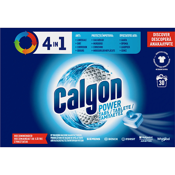 Calgon 4in1 Power Anti-Kalk Waschmaschinen Tabletten 30 Stück 390 g
