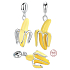 Charms Sterling Silber 925 Banane, Essen und Trinken Armband Anhänger
