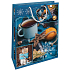 Nekupto Geschenkpapier Tasche 32,5 x 26 x 13 cm Weihnachtspunsch blau