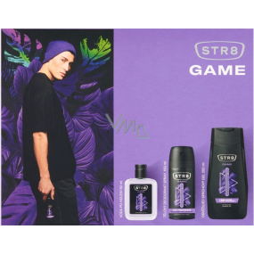 Str8 Game Aftershave 50 ml + Deodorant Spray 150 ml + Duschgel 250 ml, Kosmetikset für Männer
