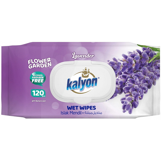 Kalyon Lavendel - Lavendel-Feuchttücher 120 Stück