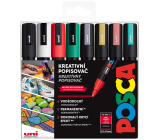 Posca Satz Acrylmarker 1,8 - 2,5 mm Mix aus Weihnachtsfarben 8 Stück PC-5M