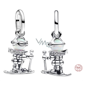 Charm Sterlingové stříbro 925 Lyžař, sport, přívěsek na náramek sport Charm Sterlingové stříbro 925 Lyžař, sport, přívěsek na náramek sport