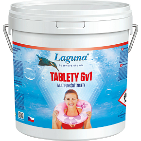 Laguna 6 in 1 multifunktionale Tabletten für die ganzjährige Pflege des Wassers im Schwimmbad, 3,2 kg Laguna 6 in 1 multifunktionale Tabletten für die ganzjährige Pflege des Wassers im Schwimmbad, 3,2 kg