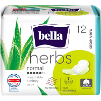 Bella Herbs Aloe Vera Damenbinden, 12 Stk