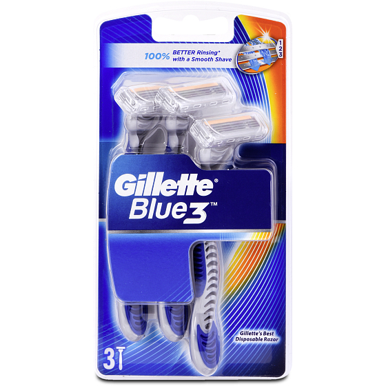 Gillette Blue 3 Rasierer 3-Klingen für Männer 3 Stück