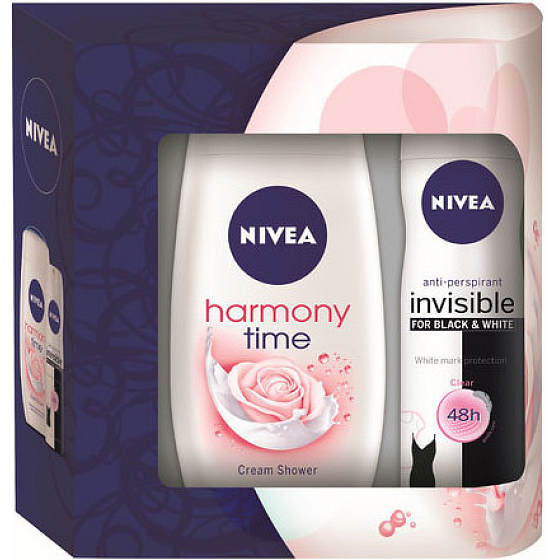 Nivea Visible Rose Antitranspirant Spray 150 ml + Harmony Time Duschgel 250 ml für Frauen Kosmetikset