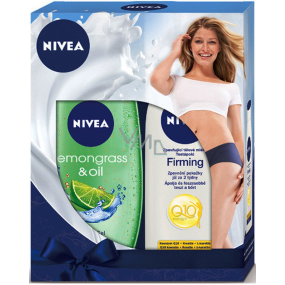 Nivea Lemongrass & Oil Duschgel 250 ml + Q10 Plus Straffende straffende Körperlotion für normale Haut 250 ml, für Frauen Kosmetikset