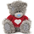 Ich zu dir Teddybär in einem Pullover mit einem Herz 18 cm