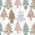 Ditipo Papierservietten 3-lagig 33 x 33 cm 20 Stück Weihnachtsbäume braun, grün, rot