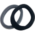 Haarband schwarz, grau 5 x 1 cm 2 Stück