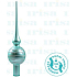 Irisa Spike Glas matt Menthol, gekämmte Linien 7 cm