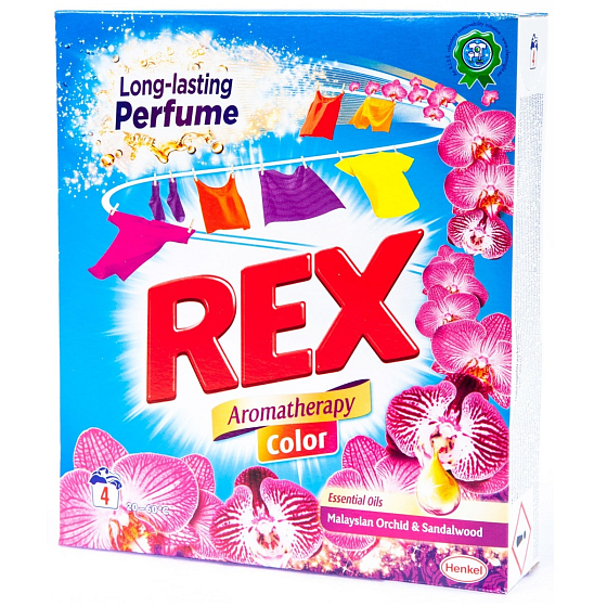 Rex Malaysan Orchid & Sandalwood Aromatherapy Color Waschpulver für Buntwäsche 4 Anwendungen 260 g