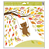Fensterfolie ohne Kleber Herbsttiere 33 x 30 cm Herbsttiere Bär