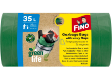 Fino Green Life recyklované PE pytle na odpad, 25 µ, 50 × 55 cm, 35 l, 22 ks