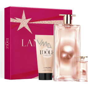 Lancome Idole Aura parfümiertes Wasser 50 ml + parfümiertes Wasser 5 ml + Bodylotion 50 ml, Geschenkset für Frauen