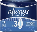 Always Ultra Night Damenbinden mit Flügeln 7 Stück