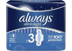Always Ultra Night Damenbinden mit Flügeln 7 Stück