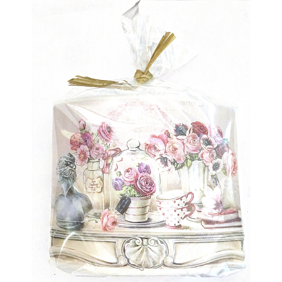 Emocio Snowy Flowers - Blumen-Duftkerze Ellipse 115 x 53 x 100 mm
