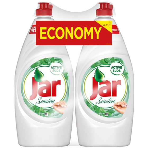 Jar Sensitive Teebaum & Minze Handgeschirrspülmittel 2 x 900 ml, Duopack