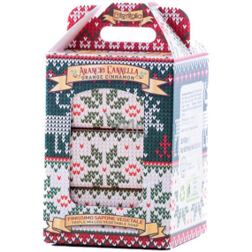 Iteritalia Orange und Zimt italienische natürliche Toilettenseife 3 x 100 g, Weihnachtsgeschenkset