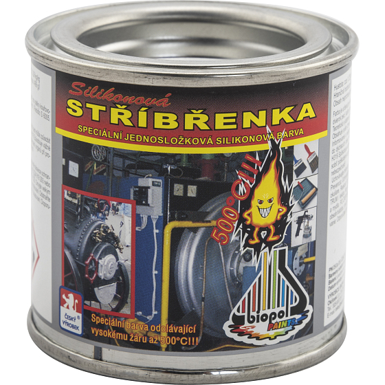 Biopol Paints Silikon-Silberfarbe, hitzebeständig bis 500 °C, 80 g