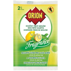 Orion Fragrance Lemon & Green Tea Heringe gegen Motten 2 Stück