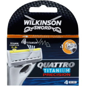 Wilkinson Schwert Quattro Titanium Precision Ersatzköpfe 4tlg