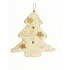 Sisalbaum mit Glitzer mit Sternen zum Aufhängen 21 cm