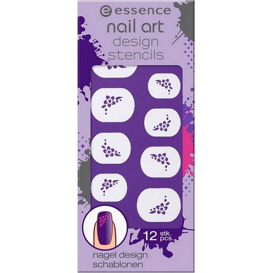 Essence Nail Art Design Schablonen Nagelschablonen 02 Say It With Flowers 12 Stück