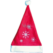 Weihnachtsmann / Weihnachtsmann Weihnachtsmütze rot mit Schneeflocken 40 x 30 cm 1 Stück